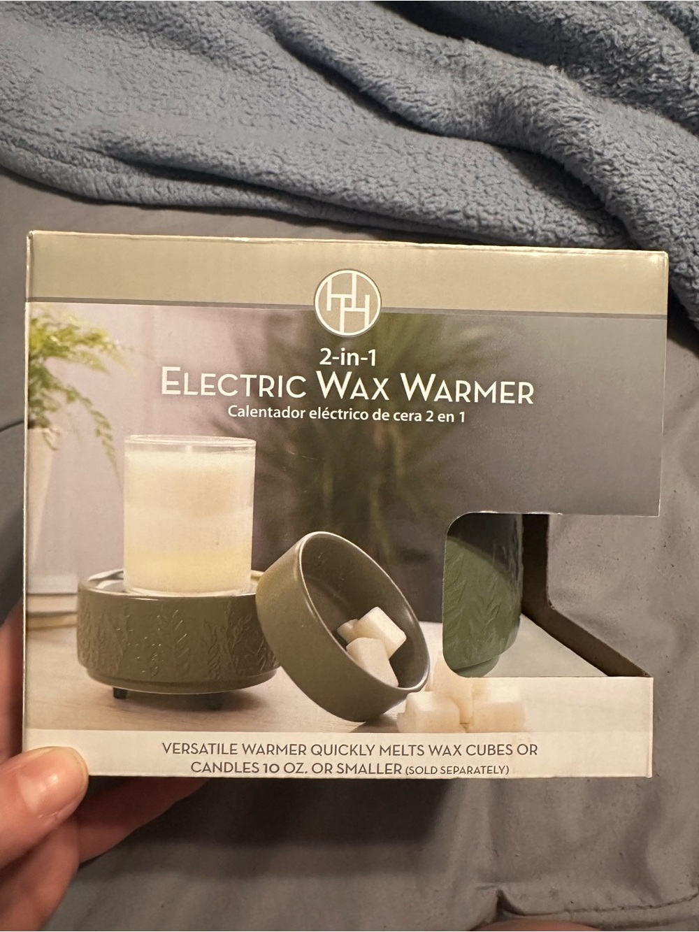 2-in-1 Electric Wax Warmer in Olive Green